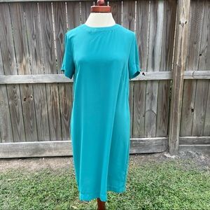 H&M teal shift dress Women’s sz 6